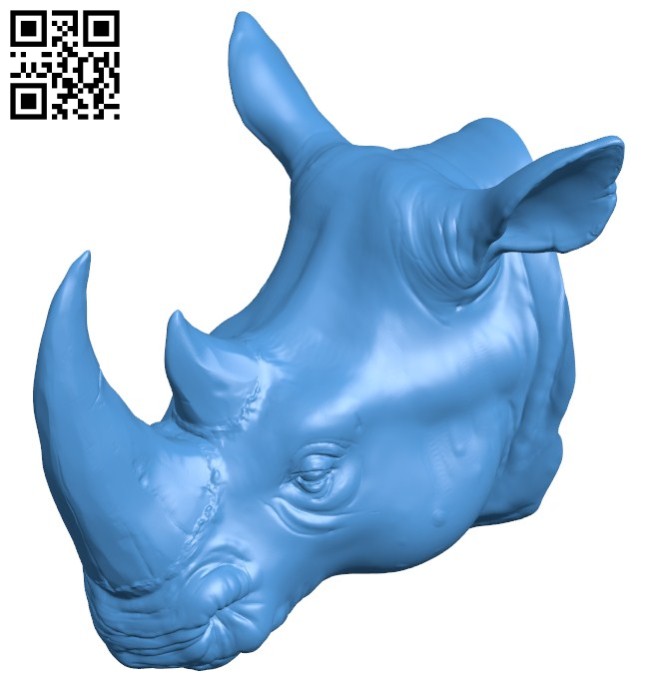 Rhino head B006062 download free stl files 3d model for 3d printer and CNC carving