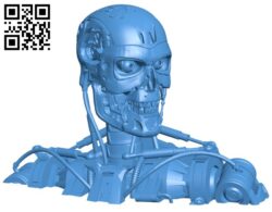 Robot T-800 bust B006163 download free stl files 3d model for 3d printer and CNC carving