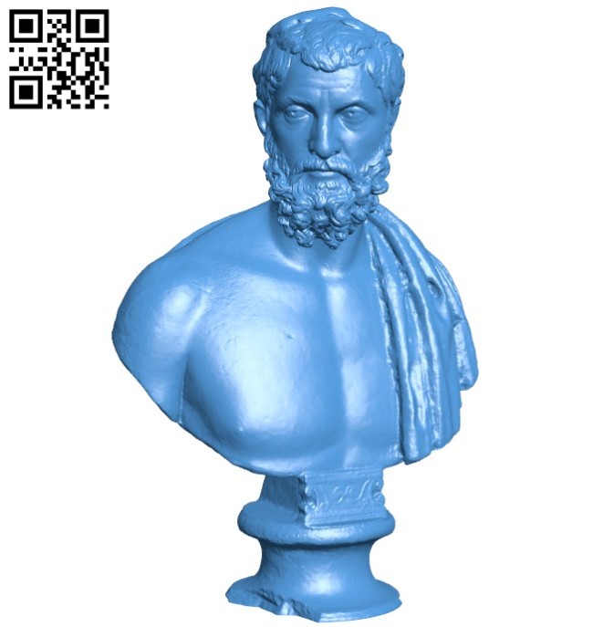 Roman bust B005955 download free stl files 3d model for 3d printer and CNC carving