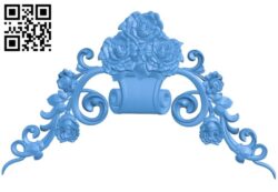 Rose pattern dekor A004208 download free stl files 3d model for CNC wood carving