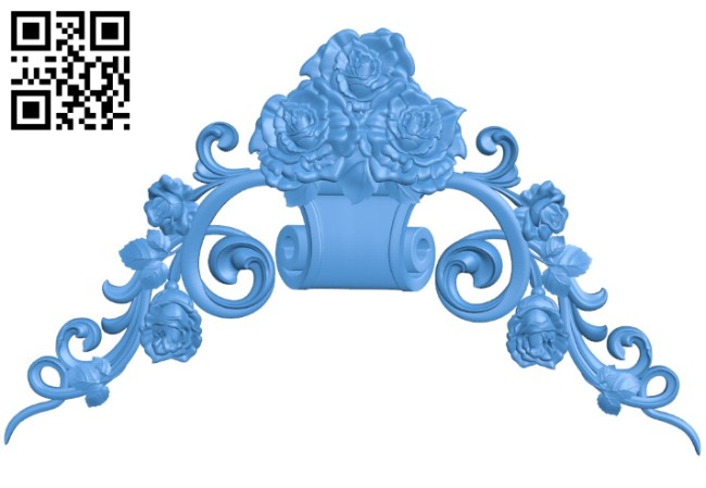 Rose pattern dekor A004208 download free stl files 3d model for CNC wood carving