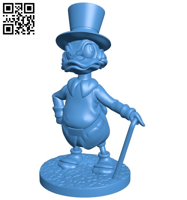 Scrooge on stand B006158 download free stl files 3d model for 3d printer and CNC carving