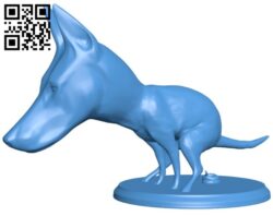 Shitting dog B006028 download free stl files 3d model for 3d printer and CNC carving