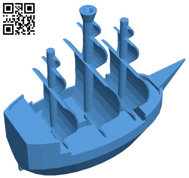 Simple ship B006261 download free stl files 3d model for 3d printer and CNC carving