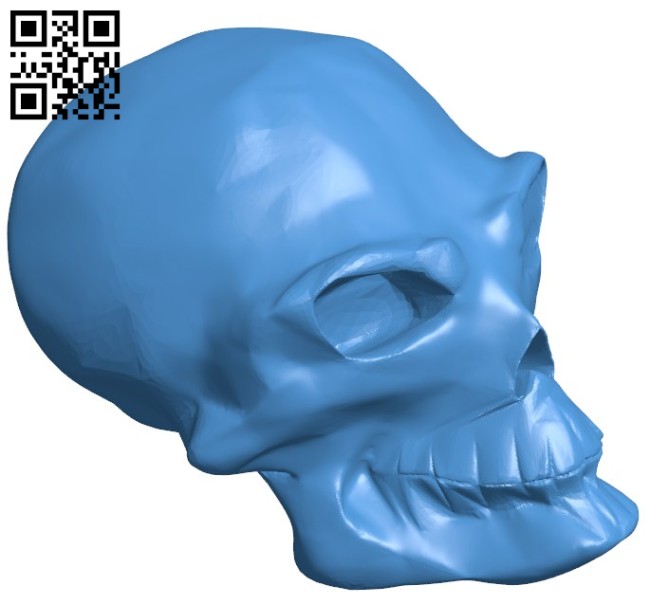 Skull B005824 download free stl files 3d model for 3d printer and CNC carving
