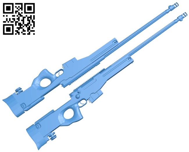 Sniper rifles - gun A004194 download free stl files 3d model for CNC wood carving