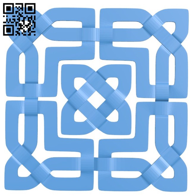 Square pattern A004266 download free stl files 3d model for CNC wood carving