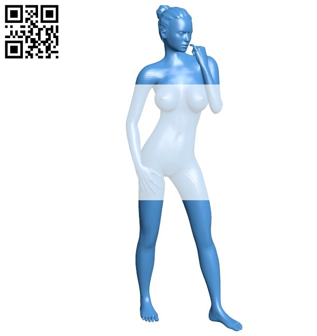 Standing women B005952 download free stl files 3d model for 3d printer and CNC carving