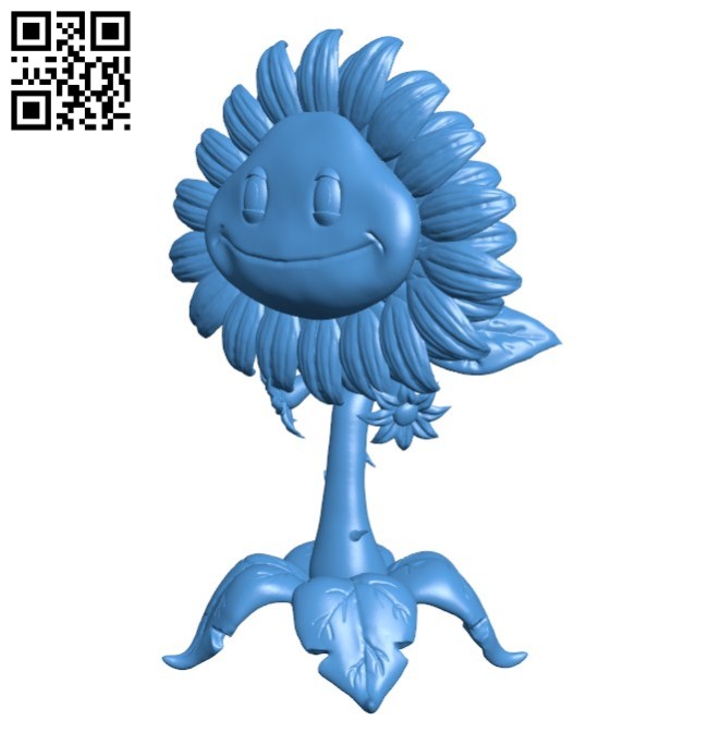 Sun flower B006264 download free stl files 3d model for 3d printer and CNC carving