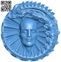 Symbol of alien monster B005876 download free stl files 3d model for 3d printer and CNC carving