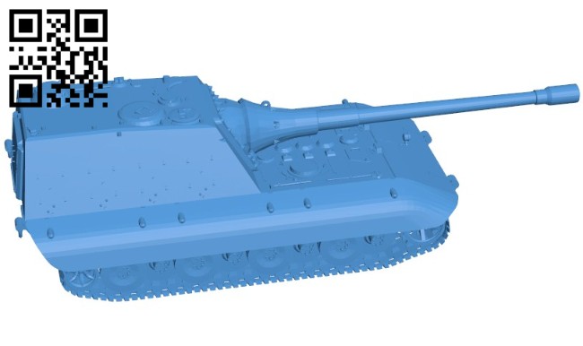 Tank Jagdpanzer E100 B006132 download free stl files 3d model for 3d printer and CNC carving