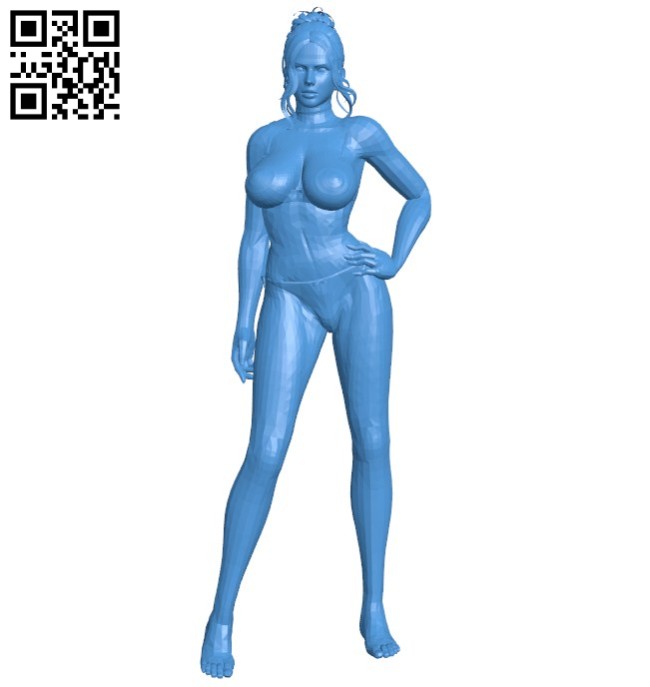 Tattooed girl B006083 download free stl files 3d model for 3d printer and CNC carving