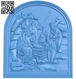 The day Jesus was born A004221 download free stl files 3d model for CNC wood carving