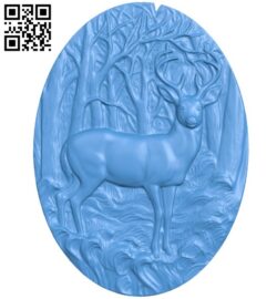 The deer is in the forest A004205 download free stl files 3d model for CNC wood carving