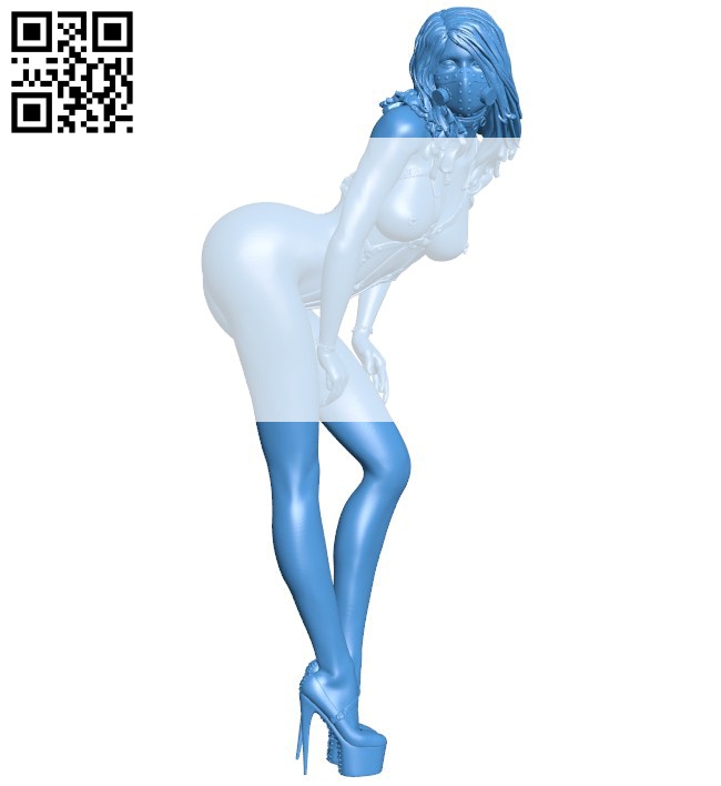 The girl with a strange face B005866 download free stl files 3d model for 3d printer and CNC carving