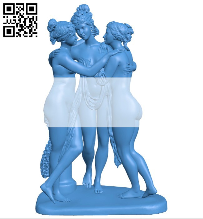 Three woman B006270 download free stl files 3d model for 3d printer and CNC carving