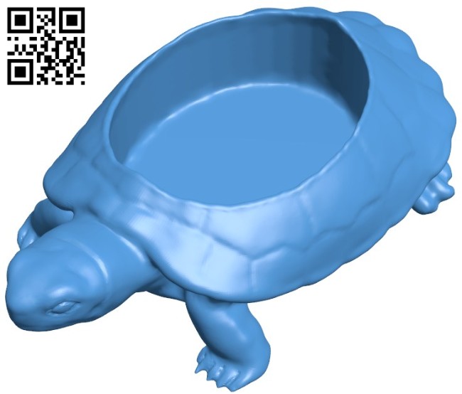 Turtle planter B005970 download free stl files 3d model for 3d printer and CNC carving