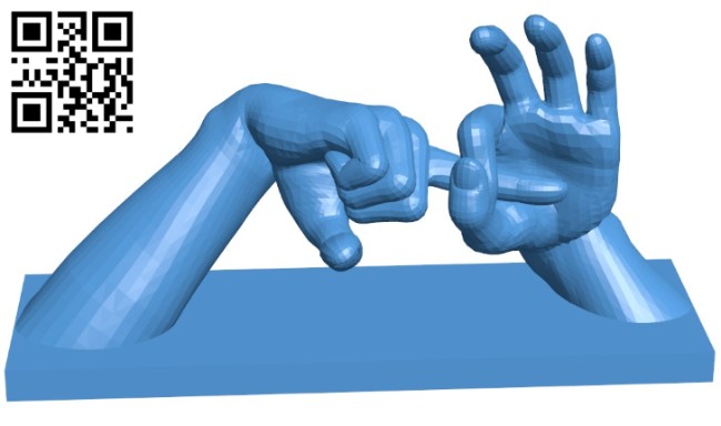 Two hands B006150 download free stl files 3d model for 3d printer and CNC carving