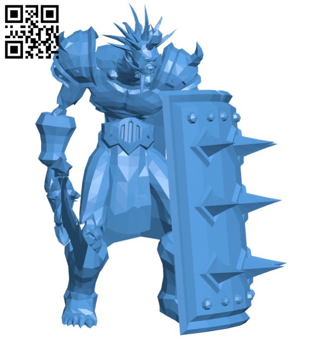 Undead Male Warrior B006165 download free stl files 3d model for 3d printer and CNC carving