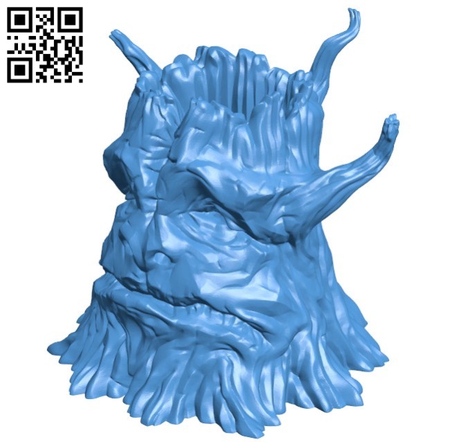 Vase - stump B006095 download free stl files 3d model for 3d printer and CNC carving