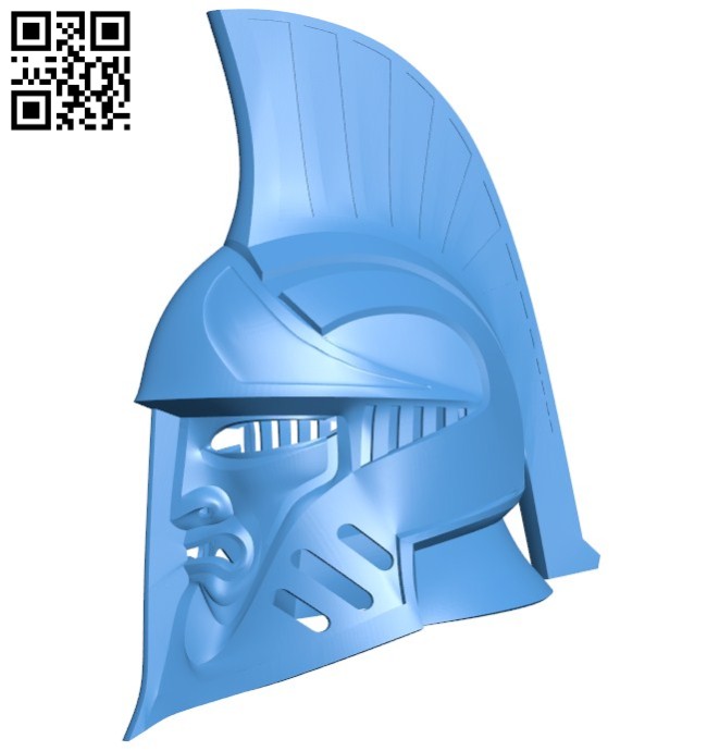Warrior's helmet B006051 download free stl files 3d model for 3d printer and CNC carving