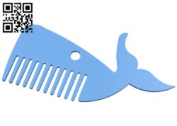 Whale comb B006111 download free stl files 3d model for 3d printer and CNC carving