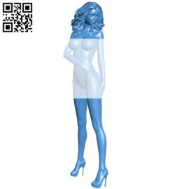 Woman in high heels B006096 download free stl files 3d model for 3d printer and CNC carving