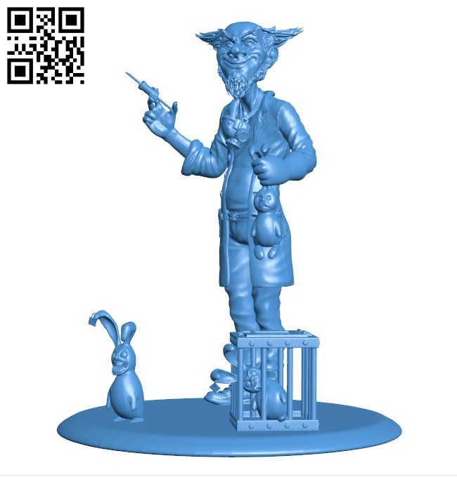 Zombie Rabbits B006221download free stl files 3d model for 3d printer and CNC carving