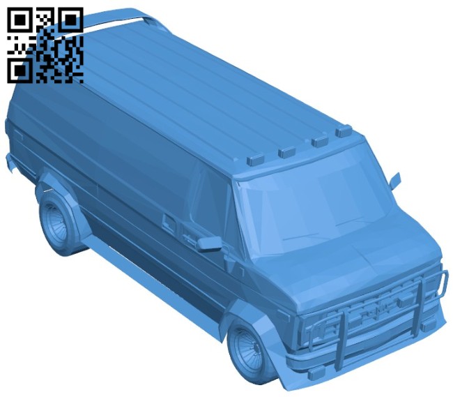 A-Team Van - car B003359 file stl free download 3D Model for CNC and 3d printer