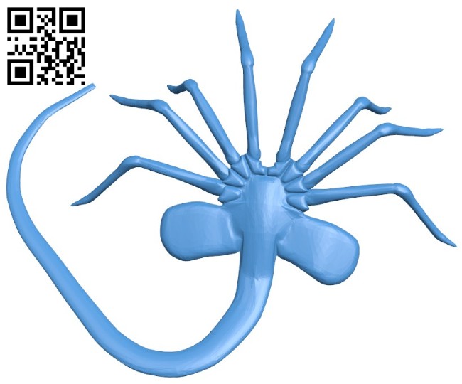 Alien Facehugger B006606 file stl free download 3D Model for CNC and 3d printer