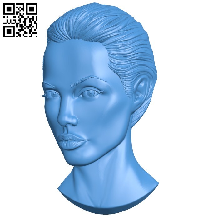 Beautiful actress head A004518 download free stl files 3d model for CNC wood carving
