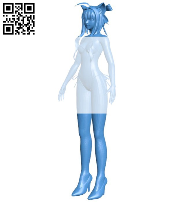 Bunny girl B006402 file stl free download 3D Model for CNC and 3d printer