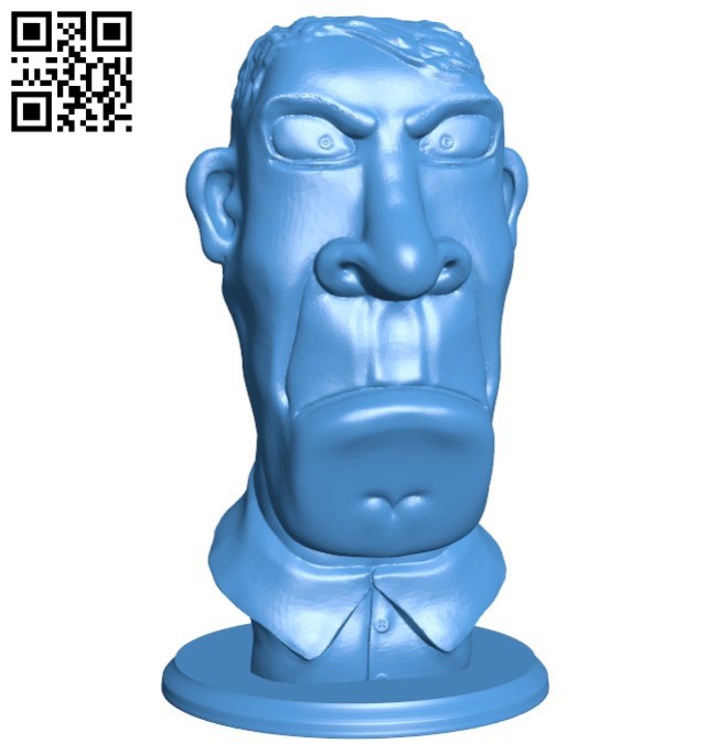 Bust man B006371 file stl free download 3D Model for CNC and 3d printer
