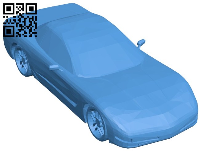 Car corvette B006541 file stl free download 3D Model for CNC and 3d printer