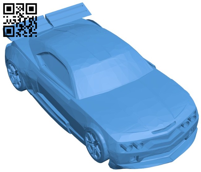 Car of Mustang B006389 file stl free download 3D Model for CNC and 3d printer