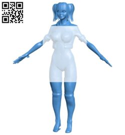Character girl B006403 file stl free download 3D Model for CNC and 3d printer