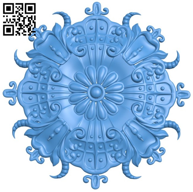 Circular disk pattern A004442 download free stl files 3d model for CNC wood carving