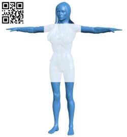 College girl B006472 file stl free download 3D Model for CNC and 3d printer