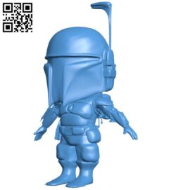 Cute Boba Fett B006415 file stl free download 3D Model for CNC and 3d printer