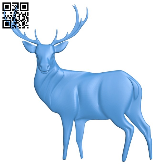 Deer A004421 download free stl files 3d model for CNC wood carving