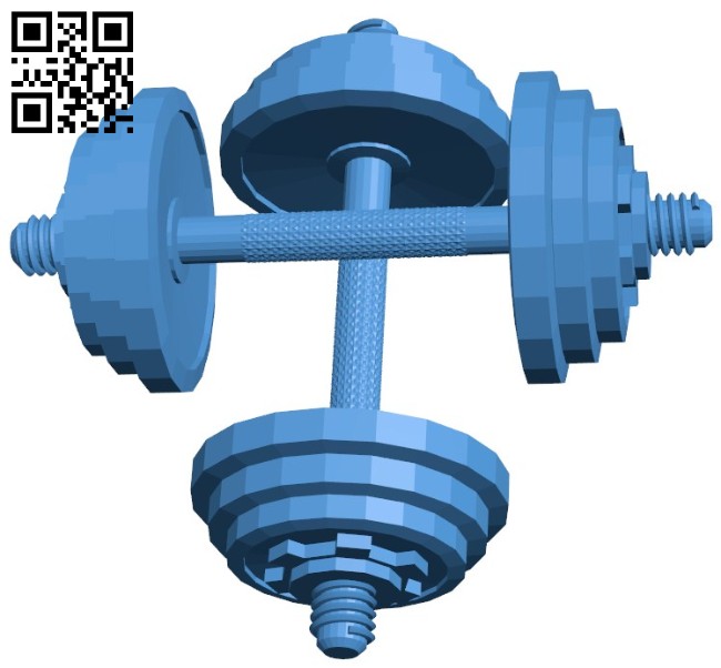 Dumbbells B006542 file stl free download 3D Model for CNC and 3d printer