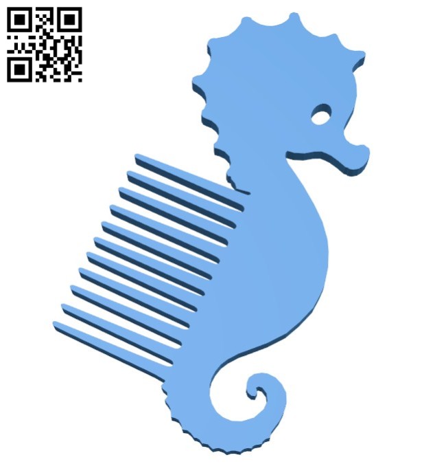 Fantasy combs ocean - Seahorse B006397 file stl free download 3D Model for CNC and 3d printer
