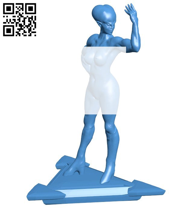 Female alien B006577 file stl free download 3D Model for CNC and 3d printer
