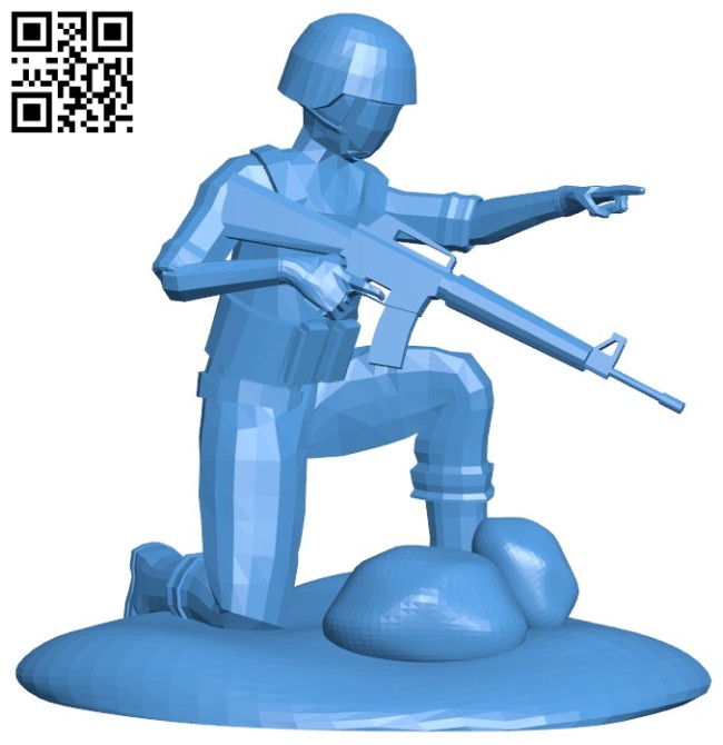 Figure of soldier B006416 file stl free download 3D Model for CNC and 3d printer