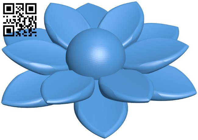 Flower B006306 download free stl files 3d model for 3d printer and CNC carving