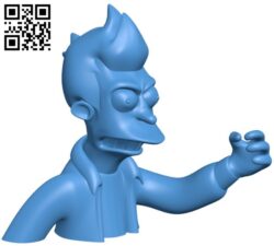Fry meme B006330 download free stl files 3d model for 3d printer and CNC carving