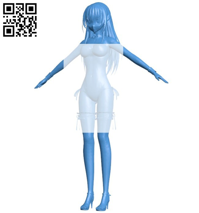 Girl in white lingerie B003363 file stl free download 3D Model for CNC and 3d printer