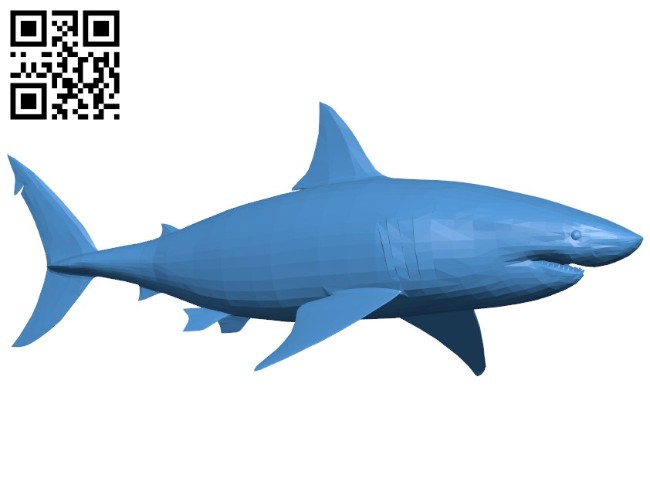 Great white shark B006413 file stl free download 3D Model for CNC and 3d printer – Download Files