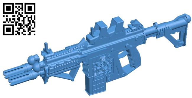 Gun SMG B003355 file stl free download 3D Model for CNC and 3d printer