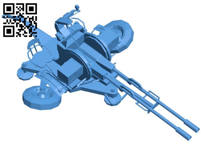 Gun ZU-23-2 B006376 file stl free download 3D Model for CNC and 3d printer